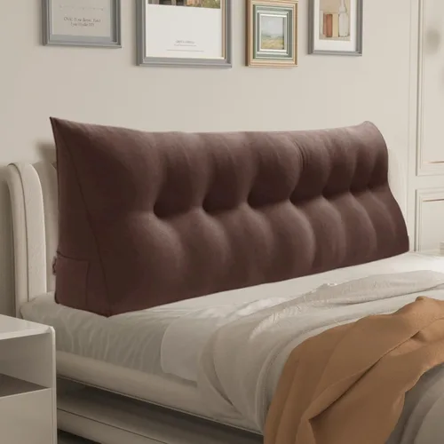 Vista 22 de WOWMAX - Almohada grande triangular con respaldo para cabecera, almohada de posicionamiento para lectura en forma de cuña, con funda extraíble