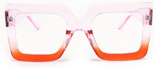 Vista 7 de FEISEDY Gafas de luz azul de gran tamaño para mujer, antifatiga, gruesas, cuadradas, para computadora, B2381