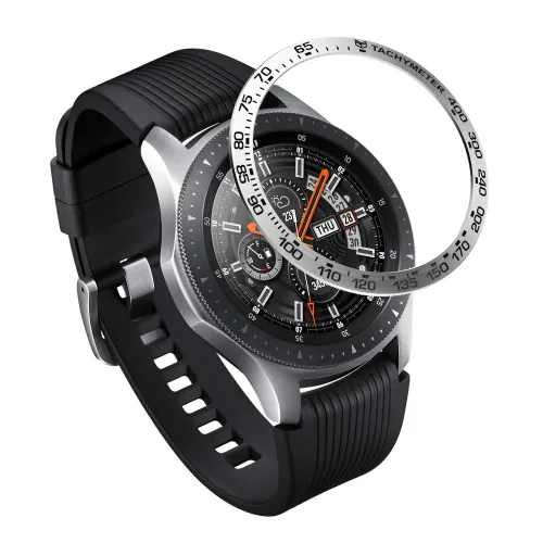 Vista 25 de AISPORTS Bisel Styling Compatible con Samsung Galaxy Watch 1.811 in Bisel Anillo Cubierta Adhesiva Anti Scratch Protección Acero Inoxidable Bisel