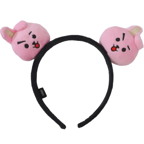 Vista 8 de Concept One BT21 LINE FRIENDS - Diadema bordada de felpa 3D para mujer, Chimmy