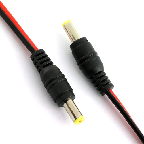 Vista 4 de E-outstanding 10 unids macho enchufe DC Power Pigtail Cable Jack Connector, CCTV cámara de seguridad adaptador enchufe
