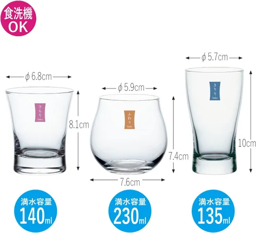Vista 4 de Toyo Sasaki - Vaso de sake frío de vidrio, para beber y beber, hecho en Japón, apto para lavavajillas, vaso de sake, regalo, regalo, respeto por