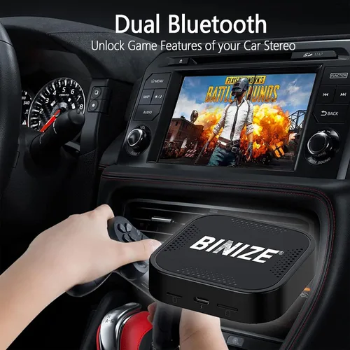 Vista 5 de Binize Caja de video inalámbrica CarPlay Android Auto 4G celular, 4GB+64GB, 8Core, Android 13 Soporte de navegación incorporado Tarjeta SIM y TF