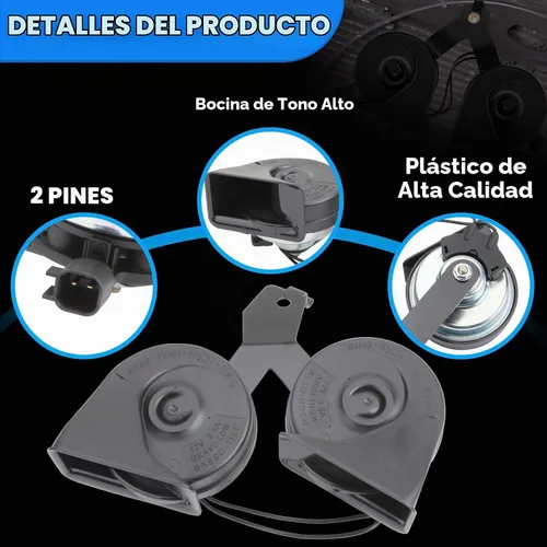 Vista 3 de Conjunto de bocina doble con soporte compatible con Ford F-150 FX2 FX4 Harley-Davidson King Ranch Lariat Platinum 3.5L 5.0L Piezas de repuesto