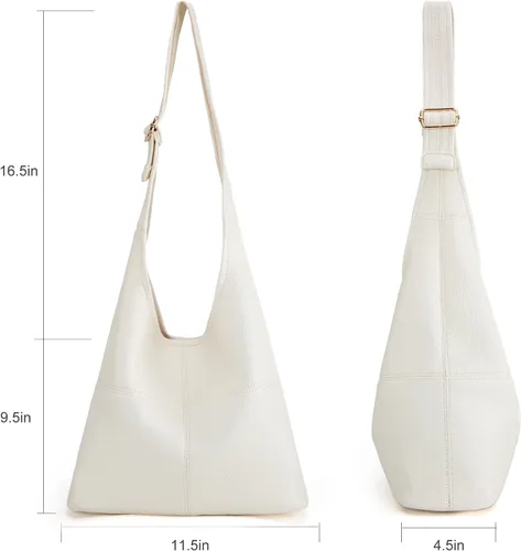 Vista 3 de Montana West - Bolso para mujer tipo hobo, ultra suave, plegable, con monedero