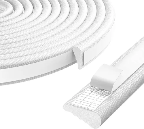 Vista 8 de 118 Pulgadas de Tira de Sellado de Puerta con Forma de Cuña, Burlete Insonorizante, Relleno de Espacios Elegante y Ahorro de Energía, Tapón