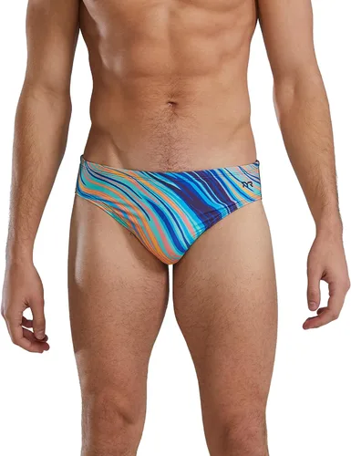 Vista 37 de TYR Men's Durafast Elite Racer Brief Swimsuit Negro