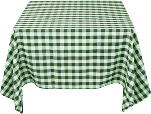 Vista 19 de LinenTablecloth - Mantel cuadrado de poliéster de 54 pulgadas, color blanco y negro