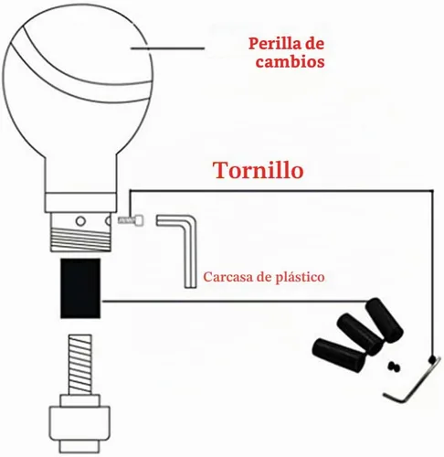 Vista 6 de Pomo para palanca de cambios automática con forma de calavera, color negro