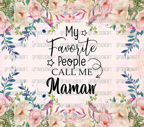 Vista 2 de QPTADesignGift My Favorite People Call Me Mamaw - Vaso delgado de 20 onzas para sublimación, bonito regalo para el día de la madre, taza de viaje