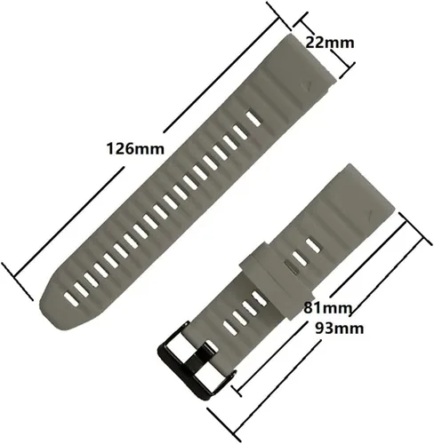Vista 4 de AISPORTS Correa de silicona compatible con Garmin Fenix 7/7 Pro/6/6 Pro/5/5 Plus, correa de reloj de ajuste rápido de 0.866 pulgadas, correa