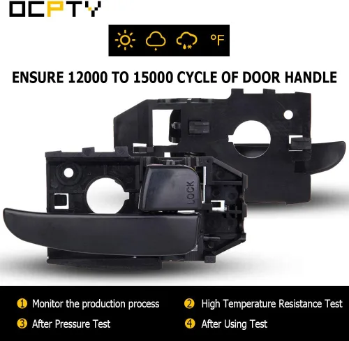 Vista 5 de OCPTY Manija de puerta Interior Pasajero Lado Derecho Reemplazo Ajuste 2001-2006 para Hyundai Elantra Manija Interior Puerta Negro