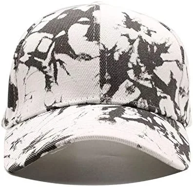 Vista 3 de BEARUN Gorra de béisbol de algodón con teñido anudado de perfil bajo, gorra de béisbol de hiphop, sombrero de papá