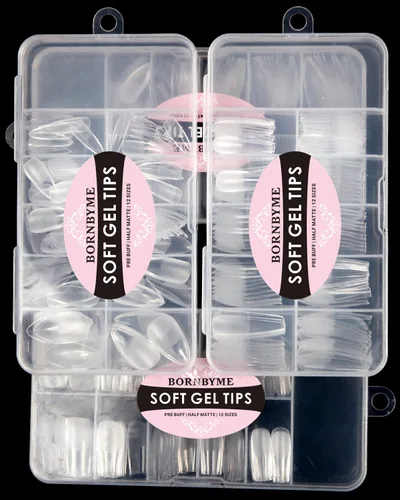 Vista 7 de Puntas de uñas cortas cuadradas francesas, BORNBYME 120 piezas de uñas postizas transparentes, puntas de uñas acrílicas, puntas de uñas de cubierta