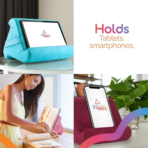 Vista 5 de Flippy Soporte de almohada original para tablet y soporte para iPad, regalo para amantes de los libros y lectores, soporte multiángulo