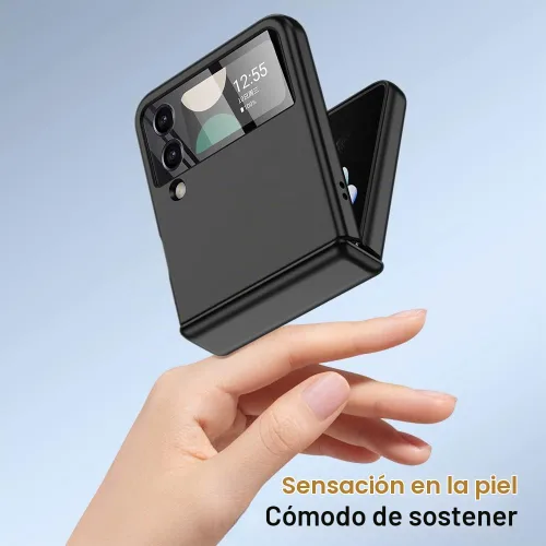 Vista 6 de Funda para Samsung Z Flip 4: [Protección completa de bisagra] Funda delgada para teléfono con protección de pantalla incorporada, protección