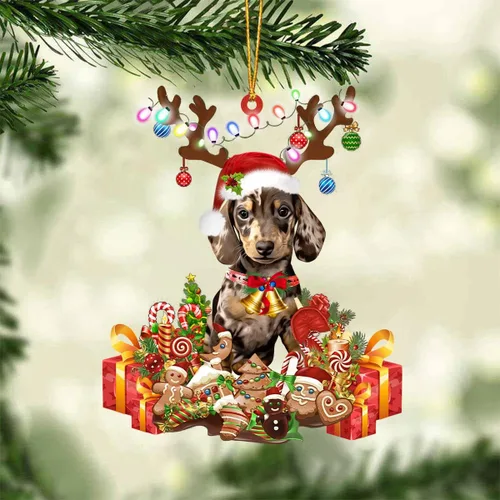 Vista 48 de Nazenti Adorno de Navidad personalizado de reno de Alaskan Malamute – Adorno de perro personalizado para amantes de las mascotas, acrílico plano