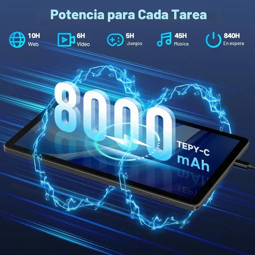 Vista 5 de JUNYANG Tableta, tabletas Android 15 de 11 pulgadas con teclado/estuche/mouse, 12GB+128GB+2TB expandibles, tabletas Octa-Core AI con WiFi 6, batería