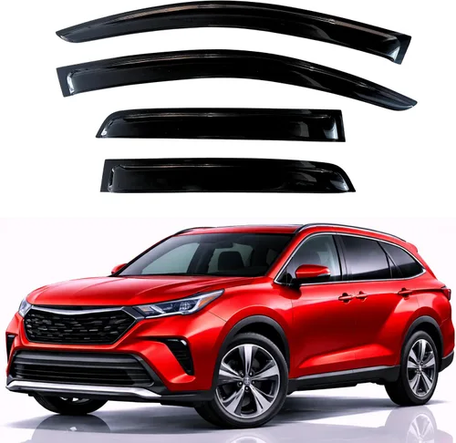 Vista 364 de KPY Moldura deflectora de viento con protección contra la lluvia compatible con Mazda CX-3 2016-2021 (CX3), 4 unidades, para ventana lateral