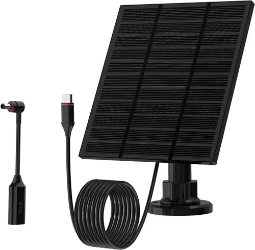 Vista 8 de Paneles solares para cámara Ring al aire libre inalámbrica (Nueva Generación) Cargador de panel solar de 5W 5V con USB-C y enchufe para Spotlight