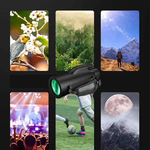 Vista 7 de 12 * 50HD monocular Telescope with Smartphone Adapter, Tripod, high Power monocular, Lightweight monocular Telescope for Bird Watching Trips