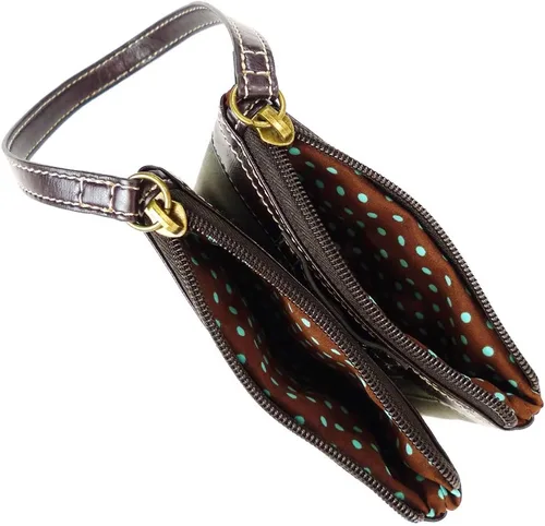Vista 4 de CHALA GEMINI - Bolso bandolera de piel sintética para regalo con doble cremallera