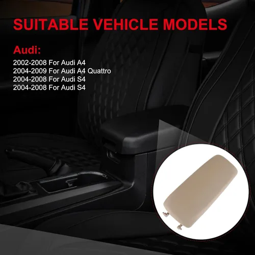 Vista 5 de CCIYU Kit de tapa de consola central automática beige para Audi A4 2002