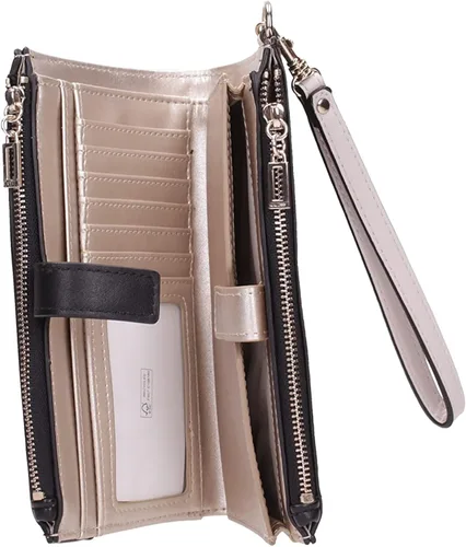 Vista 8 de GUESS Cartera organizadora de doble cremallera Kasinta para mujer