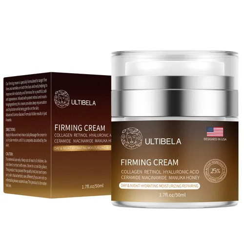 Vista 7 de Crema para tensar y levantar el cuello, crema reafirmante de hidratación profunda para el cuello con retinol, colágeno y miel, hidratante