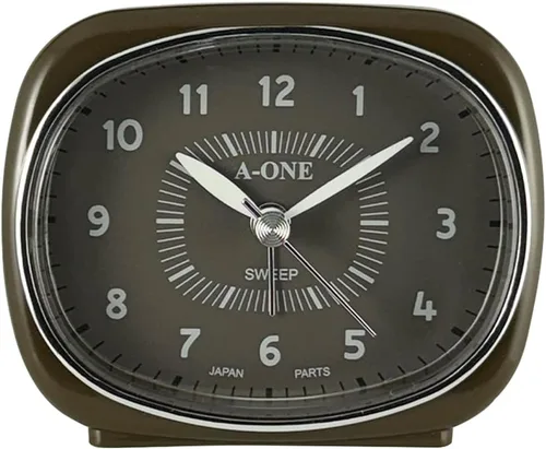 Vista 7 de Reloj despertador silencioso cuadrado redondo – Diseño híbrido único, sin tictac, funciona con pilas, perfecto para decoración de dormitorio