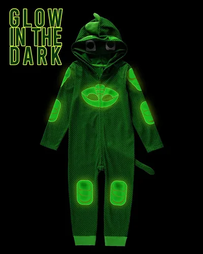 Vista 5 de PJ Masks Catboy Gekko Glow-in-the-Dark Catboy Costume with Ears and Attached Tail