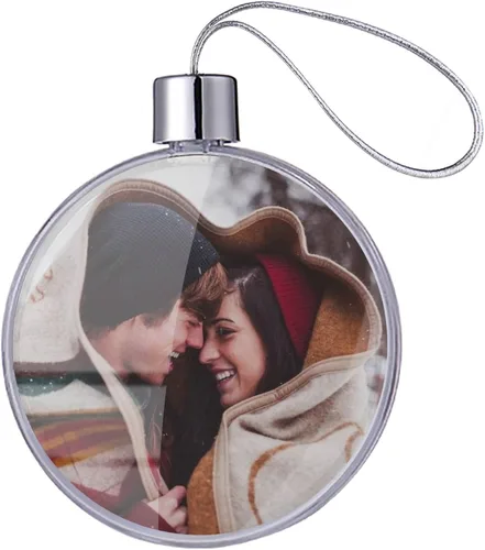 Vista 9 de Adornos personalizados de Navidad con foto/nombre, adornos personalizados de Navidad 2024, impresión de doble cara para árbol de Navidad, hogar