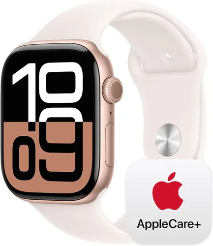 Vista 37 de Apple Watch Series 10 [GPS 42 mm] Smartwatch con caja de aluminio negro brillante y correa deportiva negra - M/L. Rastreador de fitness, aplicación