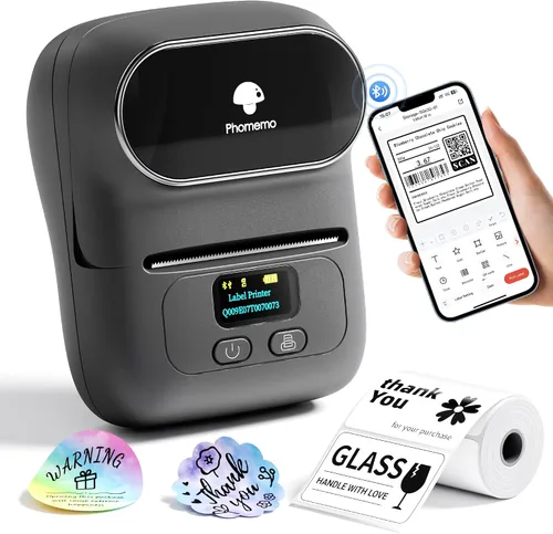 Vista 13 de Phomemo Etiquetadoras M110, impresora térmica portátil Bluetooth con Negro