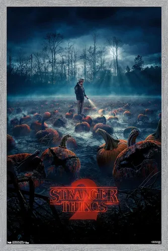 Vista 16 de Trends International Netflix Stranger Things: Season 2 - Póster de pared de calabazas, 14.725 x 22.375 pulgadas, versión enmarcada de madera