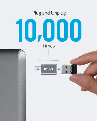 Vista 6 de Anker Adaptador USB C (paquete de 2), adaptador USB C a USB, transferencia de datos de alta velocidad para MacBook Pro 2020, iPad Pro 2020, Samsung
