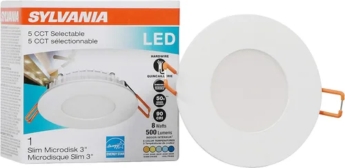 Vista 10 de Sylvania - Kit de luz empotrable de 5 pulgadas/6 pulgadas con tecnología LightSHIELD, LED germicida, 9 W = 65 W, 700 lúmenes, 5 CCT selección