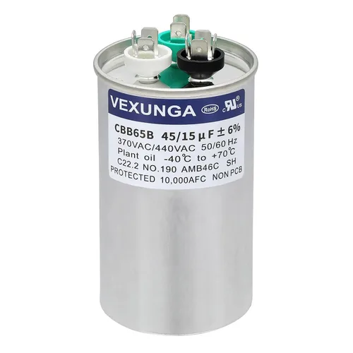 Vista 28 de VEXUNGA Capacitor Dual de Arranque Redondo A/C de 50/5 uF 50+5 MFD 370VAC o 440VAC CBB65 CBB65B Capacitores de Aire Acondicionado para Motor