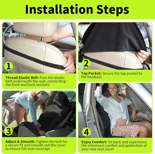 Vista 8 de Leader Accessories. funda universal para asiento delantero de auto, camión, vehículo todoterreno