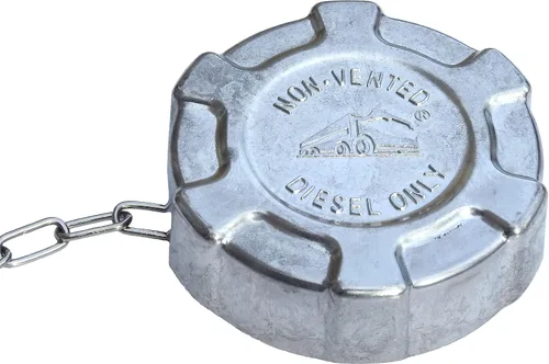 Vista 2 de Tapa de combustible diesel de aluminio sin bloqueo de 2 1/4 "para camiones de caja Ford GMC internacionales seleccionados