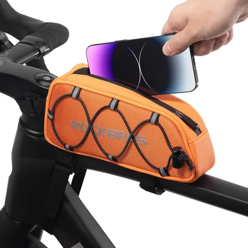 Vista 10 de ROCKBROS Bolsa de bicicleta de tubo superior Diseño delgado estrecho ligero Estilo 1