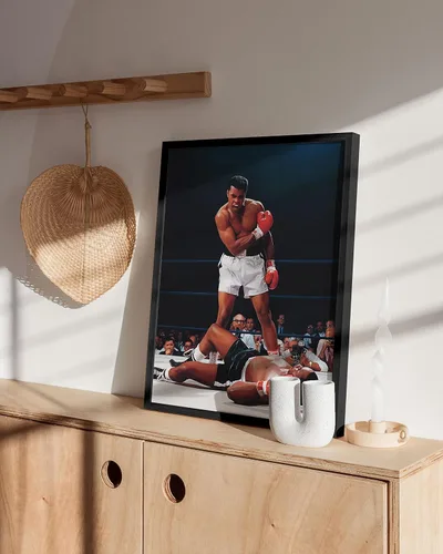 Vista 5 de HAUS AND HUES Muhammad Ali - Pósters de Muhammad Ali - Lienzo decorativo para pared con impresiones de boxeo en anillo, obras de arte deportivas