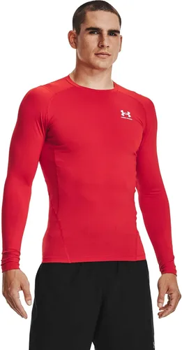 Vista 39 de Under Armour Camiseta de manga larga de compresión HeatGear para hombre Negro (001)/Blanco