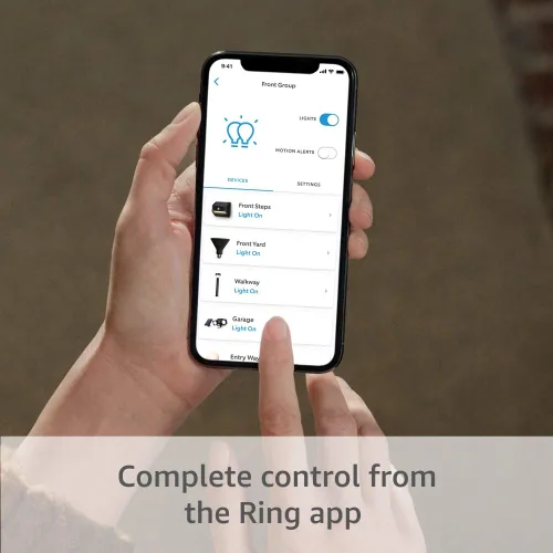 Vista 4 de Luz LED inteligente Ring A19: ahorra energía con sus 800 lúmenes de luz blanca y compatible con Amazon Sidewalk (blanco)