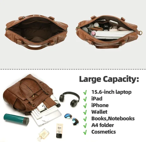 Vista 4 de KouLi Buir Monederos para mujer, bolso de piel sintética con múltiples bolsillos, bolso de hombro de diseñador Hobo Bucket espacioso bolso cruzado