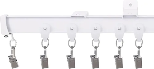 Vista 8 de Rieles flexibles para cortinas de techo, riel de techo para cortinas, cortinas de aluminio, riel de cortina de montaje en pared, barra de cortina