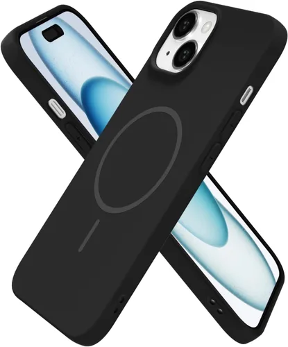 Vista 183 de Oakxco Funda de Silicona Mag Safe para iPhone 12 Pro Max, Funda Magnética Delgada y Fina Compatible con Carga Inalámbrica MagSafe, Bonita Funda