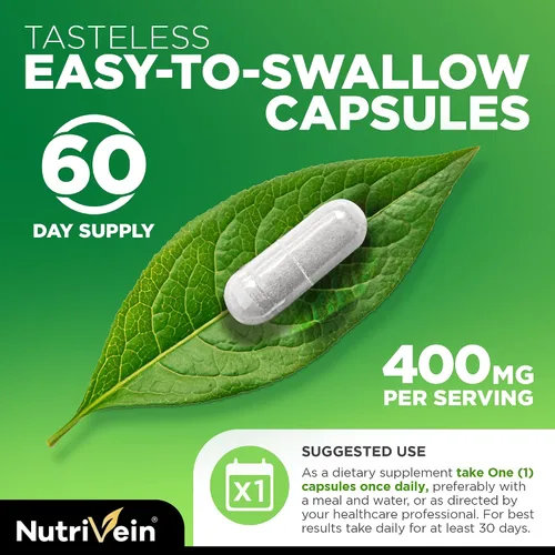 Vista 5 de Nutrivein Suplemento DIM Premium de 400 mg al día - 120 porciones (120 cápsulas): Diindolilmetano para mujeres y hombres - Más Bioperine