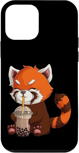 Vista 16 de Kawaii Red Panda Drinking Boba Bubble Tea Japanese Anime Case for iPhone 17