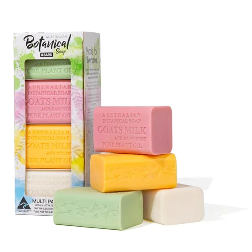 Vista 14 de Jabón de leche de cabra y miel de Manuka de Australian Botanical Soap de 6.6 OZ, barras triple molidas hechas con una base de jabón natural